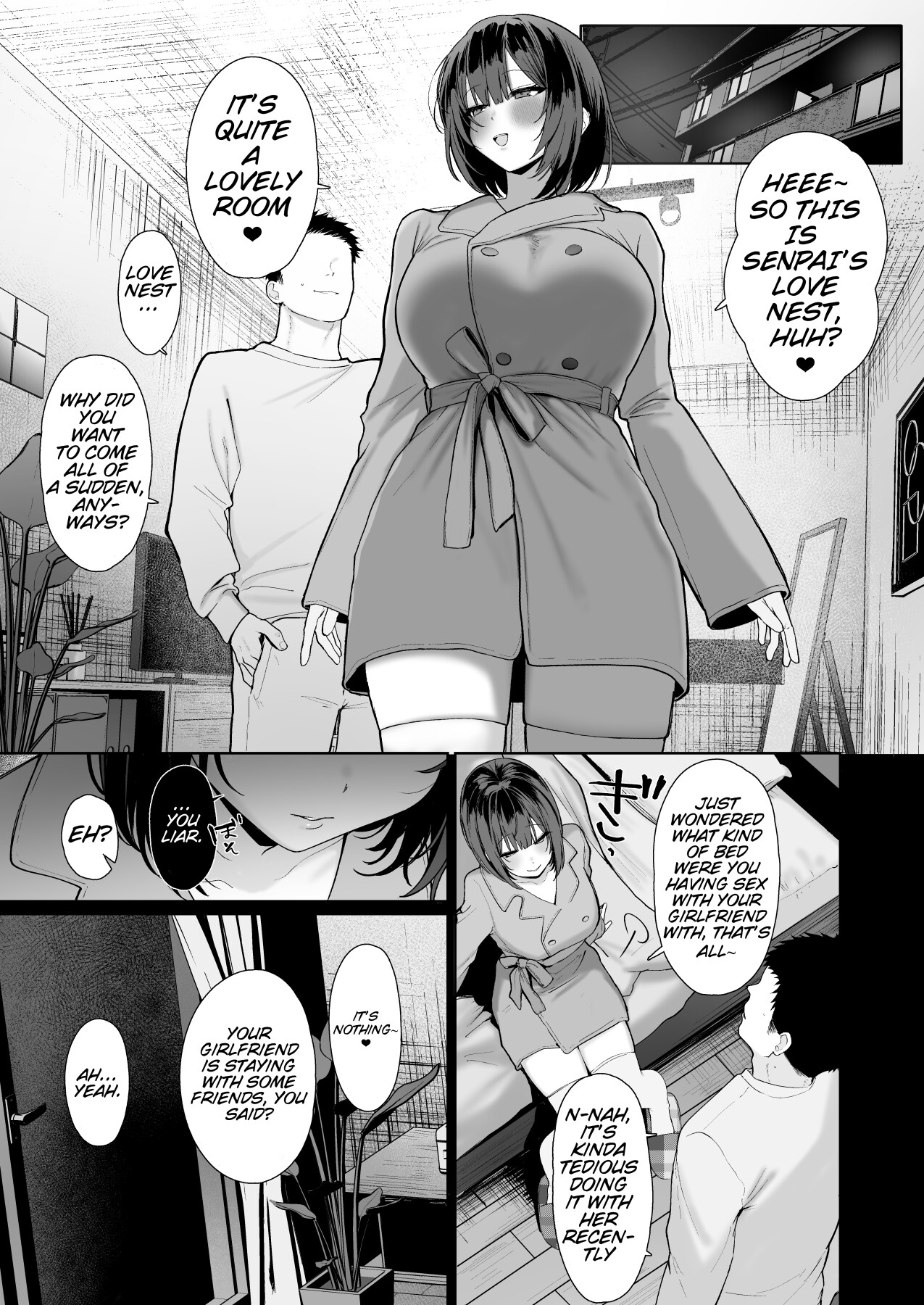 Hentai Manga Comic-A story about having non-stop cheating sex with the kind of woman no boyfriend should be hanging around with.-Read-40